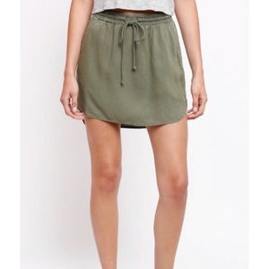 Cloth & Stone green chambray skirt